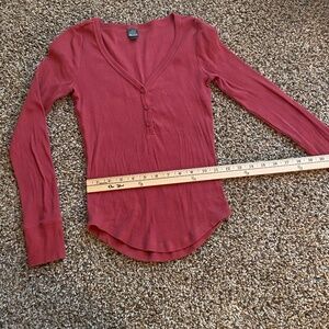 Target - Wild Fable ribbed long sleeve red shirt - XS